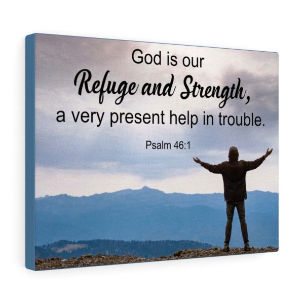 Scripture Canvas God is Our Refuge Psalm 46:1 Christian Bible Verse Meaningful Framed Prints, Canvas Paintings - Image 5