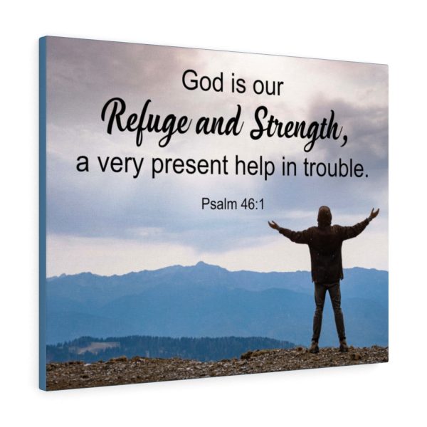 Scripture Canvas God is Our Refuge Psalm 46:1 Christian Bible Verse Meaningful Framed Prints, Canvas Paintings - Image 4