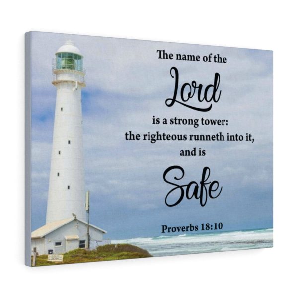 Scripture Canvas The Lord is Safe Proverbs 18:10 Christian Bible Verse Meaningful Framed Prints, Canvas Paintings - Image 4