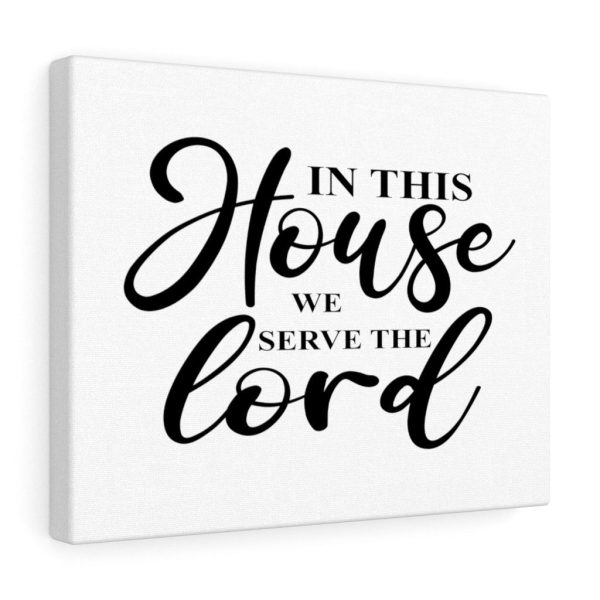 Scripture Canvas In This House We Serve The Lord Christian Bible Verse Meaningful Framed Prints, Canvas Paintings - Image 3