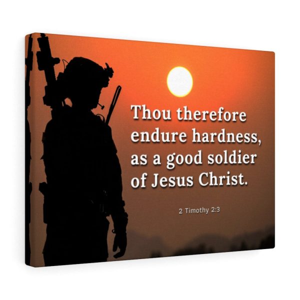 Scripture Canvas Endure Hardness 2 Timothy 2:3 Christian Wall Art Bible Verse Meaningful Framed Prints, Canvas Paintings - Image 3