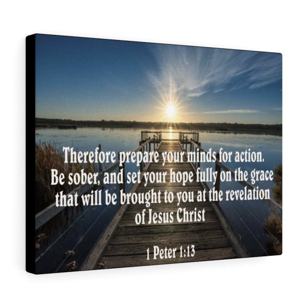 Scripture Canvas Be Sober 1 Peter 1:13 Christian Bible Verse Meaningful Framed Prints, Canvas Paintings