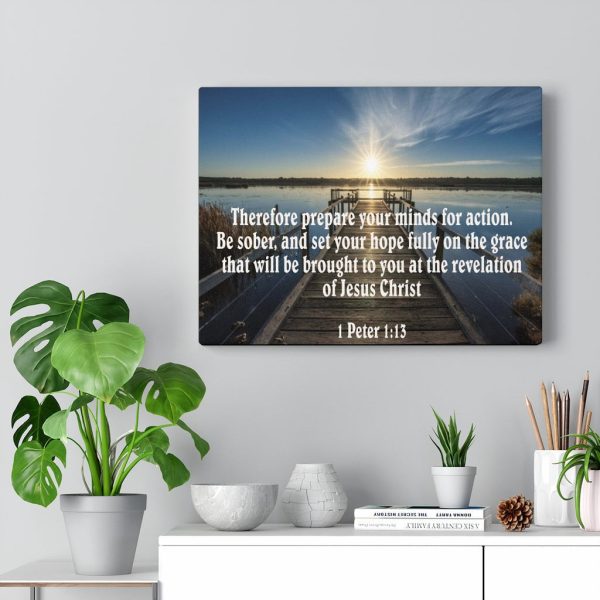 Scripture Canvas Be Sober 1 Peter 1:13 Christian Bible Verse Meaningful Framed Prints, Canvas Paintings - Image 4