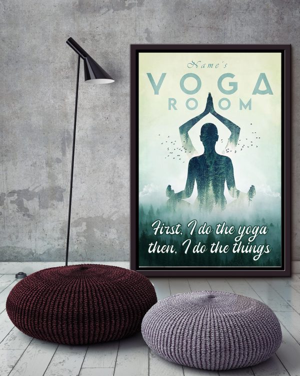 Personalised Yoga Room For Yoga Studio Sign Framed Canvas - Image 3