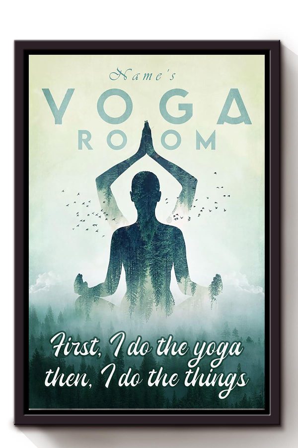 Personalised Yoga Room For Yoga Studio Sign Framed Canvas