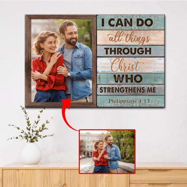 I Can Do All Things Through Christ Custom Canvas Print, Christian Gifts