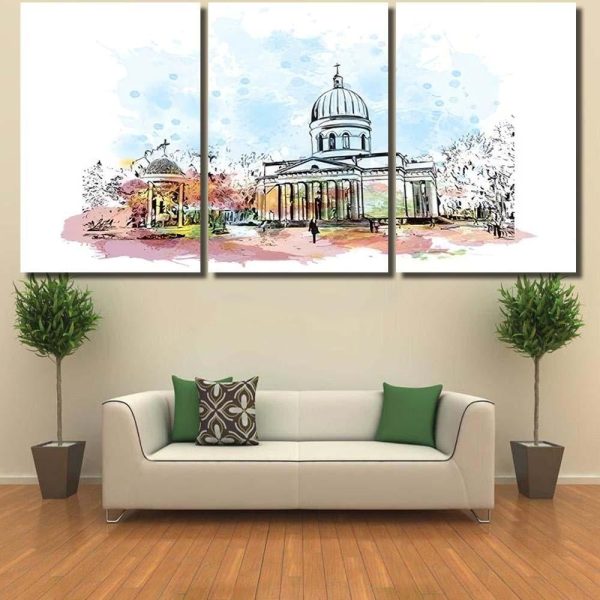 Building View Landmark Chisinau Capital Eastern Christian Premium Multi Canvas Prints, Multi Piece Panel Canvas Luxury Gallery Wall Fine Art Print - Image 5