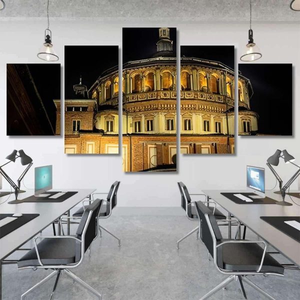 Church Santa Maria Delle Grazie City 2 Last Supper Christian Premium Multi Canvas Prints, Multi Piece Panel Canvas Luxury Gallery Wall Fine Art Print - Image 7