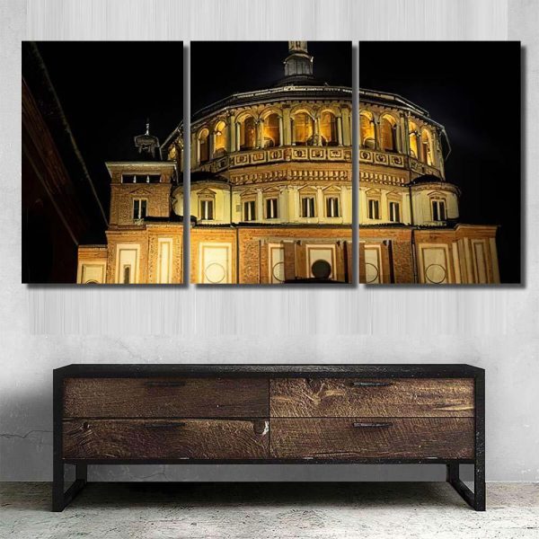 Church Santa Maria Delle Grazie City 2 Last Supper Christian Premium Multi Canvas Prints, Multi Piece Panel Canvas Luxury Gallery Wall Fine Art Print - Image 5