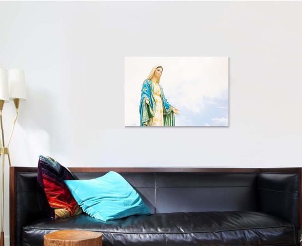 Statues Holy Women On Cloudy Sky Christian Premium Multi Canvas Prints, Multi Piece Panel Canvas Luxury Gallery Wall Fine Art Print - Image 3