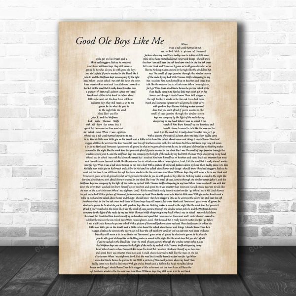 Don Williams Good Ole Boys Like Me Father & Child Song Lyric Art Print - Canvas Print Wall Art Home Decor