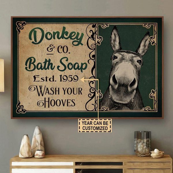 Personalized Canvas Painting Frames Donkey Co Bath Soap Framed Prints, Canvas Paintings