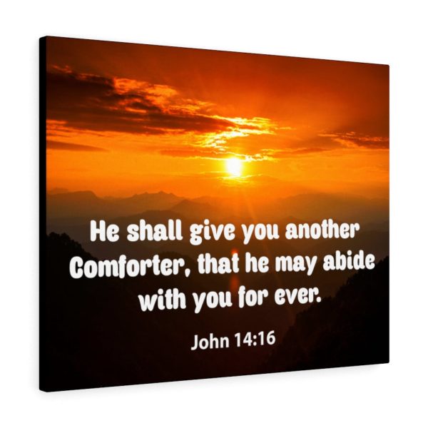 Bible Verse Canvas Comforter John 14:16 Christian Scripture Art - Image 3