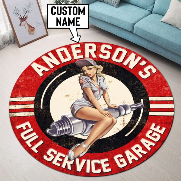 Personalized Hot Rod Racing Round Mat Round Floor Mat Room Rugs Carpet Outdoor Rug Washable Rugs