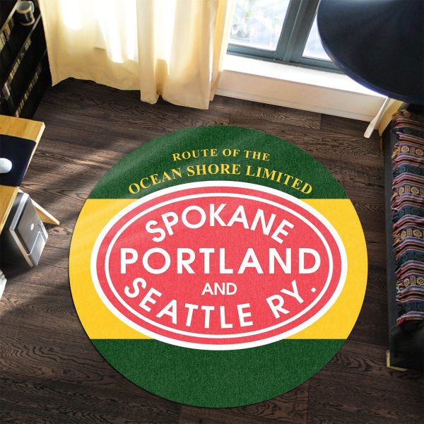 Sps Spokane Portland And Seattle Railroad Round Mat Round Floor Mat Room Rugs Carpet Outdoor Rug Washable Rugs - Image 3