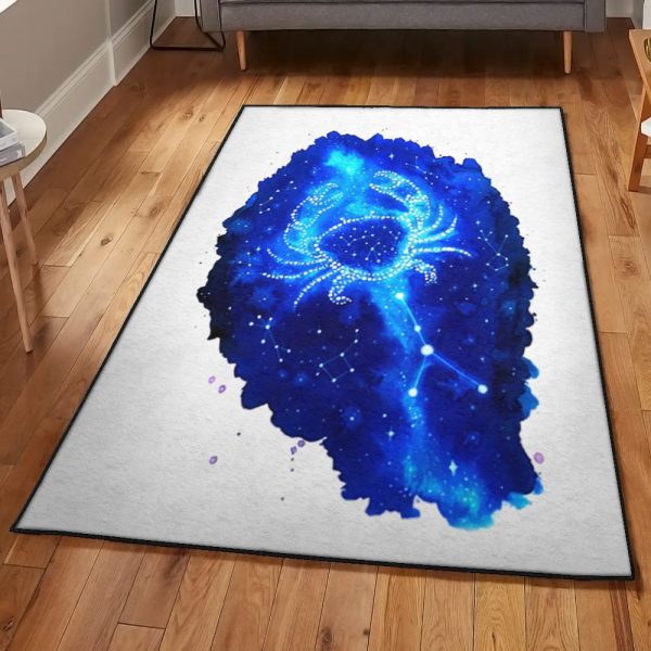 Fight Cancer Modern Cancer Krebs Rug Rectangle Rugs Washable Area Rug Non-Slip Carpet For Living Room Bedroom