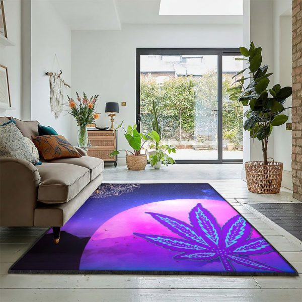 Cute Leaf Carpet Maple Leaf Rug Rectangle Rugs Washable Area Rug Non-Slip Carpet For Living Room Bedroom