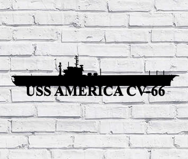 USS America CV66 Navy Ship Metal Sign, Memory Wall Metal Sign Gift for