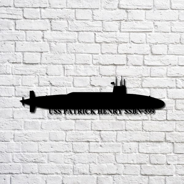 Uss Patrick Henry Ssbn 599 Navy Ship Metal Art, Gift For Navy Veteran,