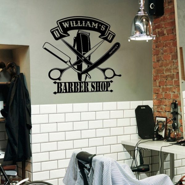 Personalized Barber Shop Equipment Metal Sign, Barber Shop Sign, Custo - Image 2