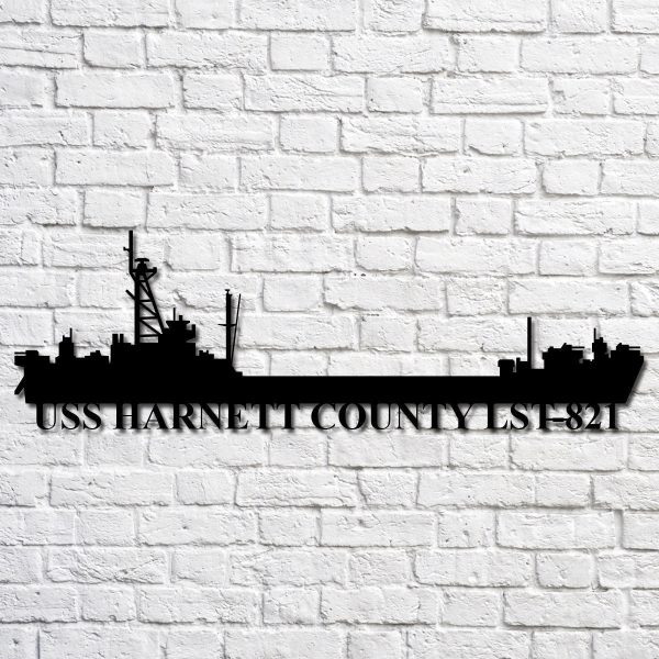 Uss Harnett County Lst821 Navy Ship Metal Art, Gift For Navy Veteran,