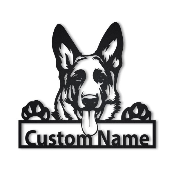 Personalized German Shepherd Dog Metal Sign Art, Custom German Shepher