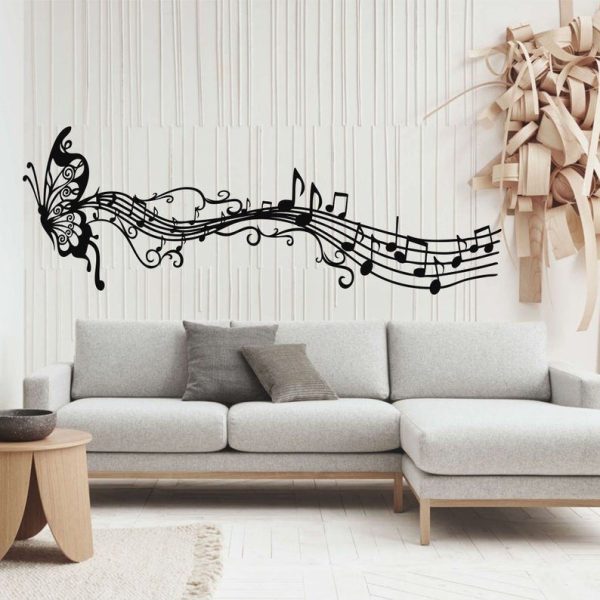 Metal Wall Decor Metal Music Decor Butterfly And Melody Notes Art Home