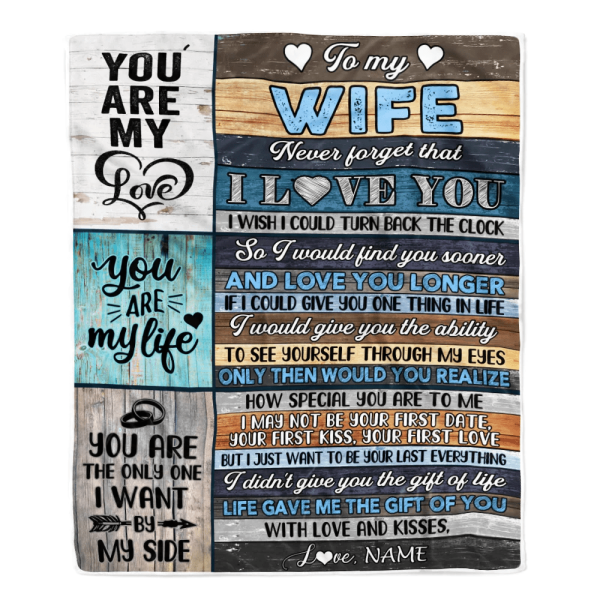 Personalized To My Wife Blankets For Wife From Husband You Are My Love