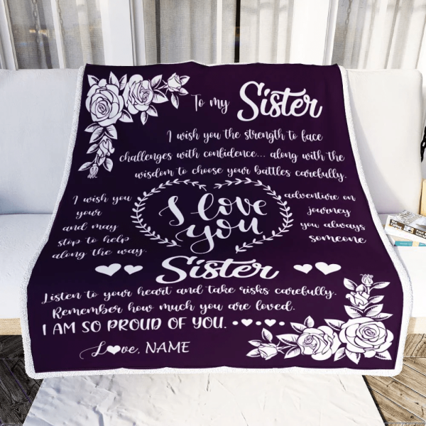 Personalized To My Sister Blanket From Brother I Wish You The Strength - Image 4