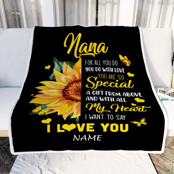 Personalized To My Nana Blanket From Grandkids Granddaughter I Want To - Image 4