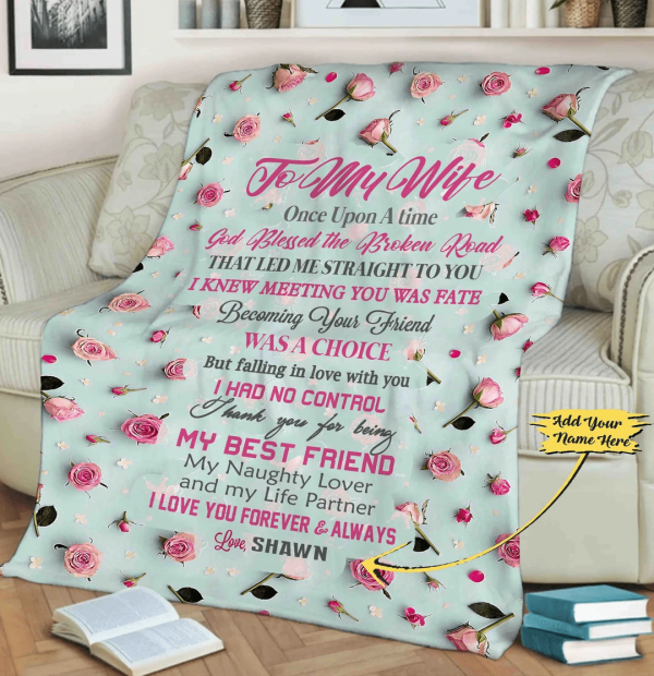 To My Wife My Bestfriend My Lover Custom Valentine Day Blanket, Husban