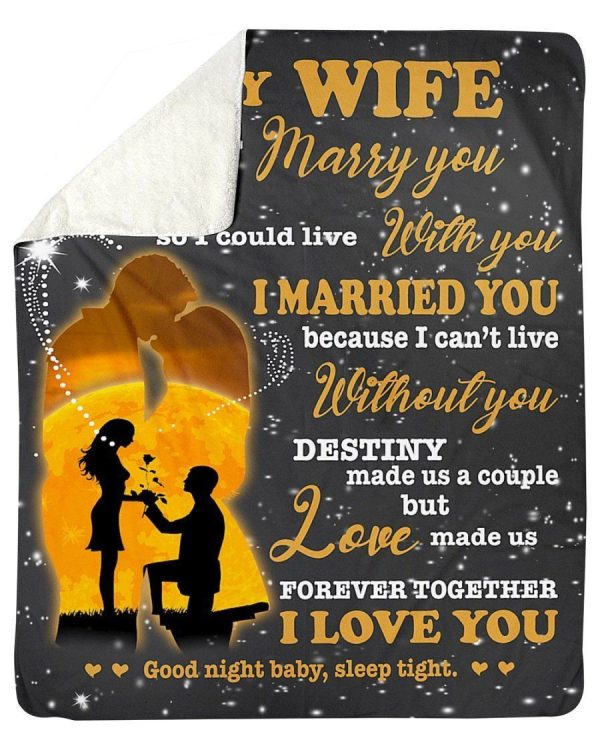 Lovely Saying Of Husband Gifts For Wife Fleece Blanket