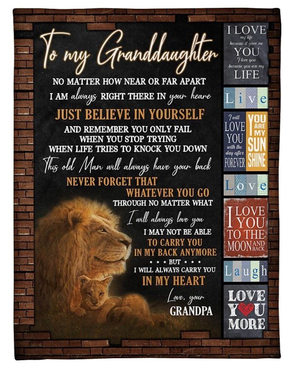 Just Believe In Yourself Lovely Message Gifts For Granddaughters Fleec