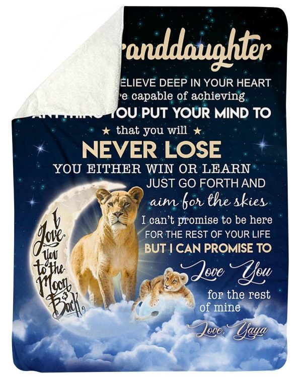 To My Granddaughter I Want You To Believe Yaya Gifts Fleece Blanket