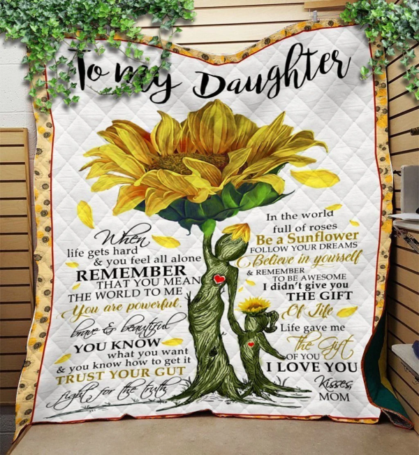 Sunflowers Mom Gift For Daughter Life Gave Me The Gift Of You Fleece B - Image 2