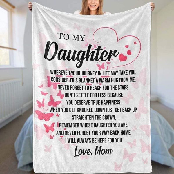 To My Daughter Remember Whose Daughter You Are Fleece Blanket - Image 5