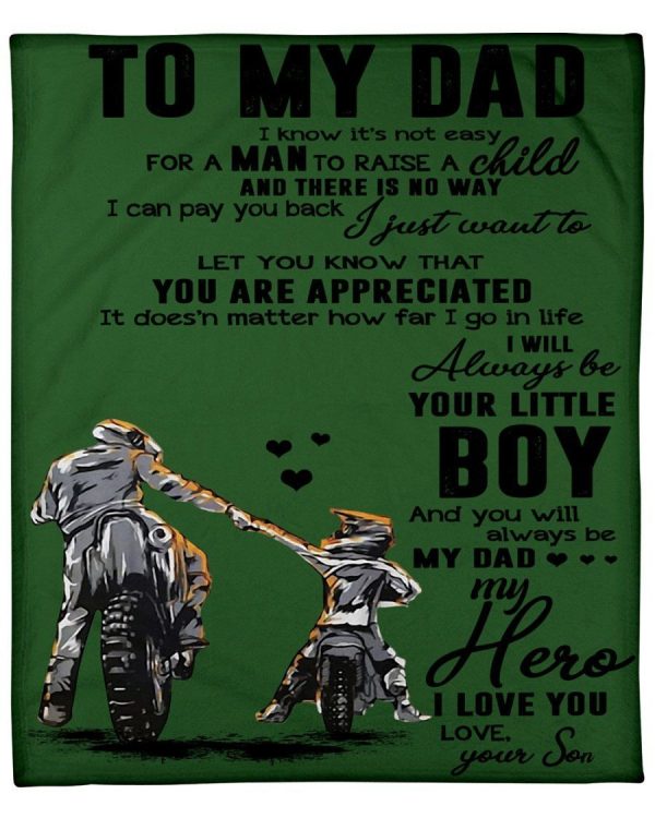 You Will Always Be My Dad My Hero Great Gift For Dad Fleece Blanket - Image 2