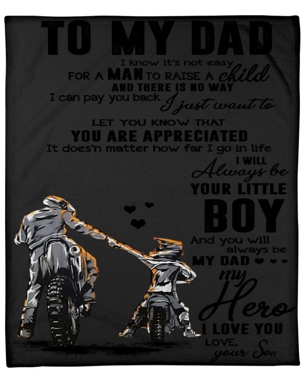 You Will Always Be My Dad My Hero Great Gift For Dad Fleece Blanket - Image 6