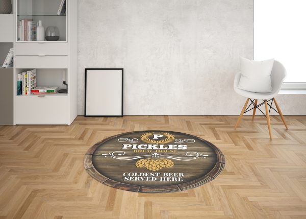 Personalized Brew House Round Mat Round Floor Mat Room Rugs Carpet Outdoor Rug Washable Rugs - Image 3