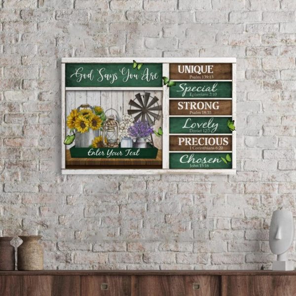 Personalized Canvas Prints Custom Text - God Says You Are For Birthday, Happy Birthday, Farmhouse Style Dem Canvas - Image 8