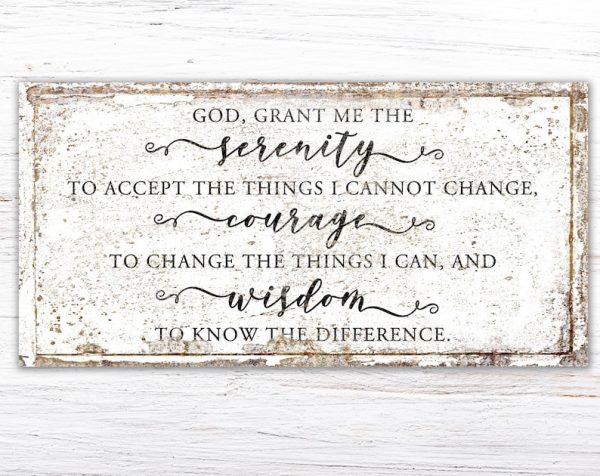 Modern Farmhouse Wall Decor Serenity Prayer Sign Christian Art Living - Image 2