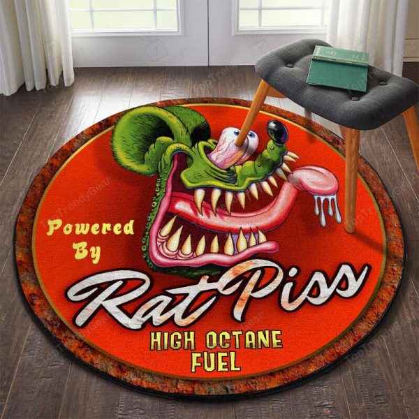 Power By Rat Piss Round Mat Round Floor Mat Room Rugs Carpet Outdoor Rug Washable Rugs - Image 2