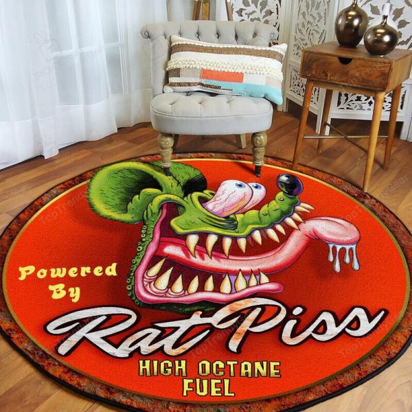 Power By Rat Piss Round Mat Round Floor Mat Room Rugs Carpet Outdoor Rug Washable Rugs - Image 3