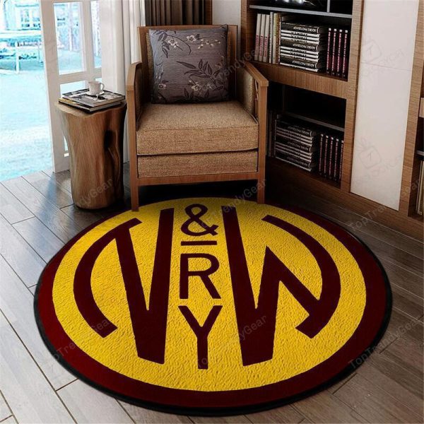 Norfolk Round Mat Norfolk And Western Railway Round Floor Mat Room Rugs Carpet Outdoor Rug Washable Rugs - Image 2