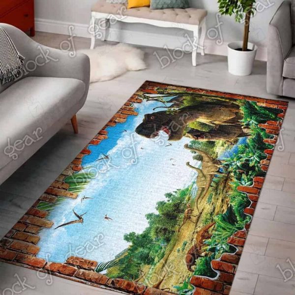 Dinosaur Rectangle Rug Decor Area Rugs For Living Room Bedroom Kitchen Rugs Home Carpet Flooring Rs012129 Print