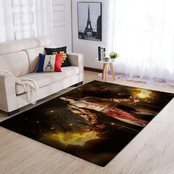 Kratos God Of War Game Rectangle Rug Decor Area Rugs For Living Room Bedroom Kitchen Rugs Home Carpet Flooring Rs017314 Print